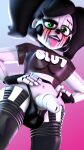  1futa 1girl black_hair breasts circus_baby five_nights_at_freddy&#039;s five_nights_at_freddy&#039;s:_sister_location futa_only futanari goth_girl green_eyes hands_on_hips jollyferret looking_at_viewer penis seductive slut so87baby summer_of_87_baby tongue_out 