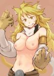 akame_ga_kill! blonde_hair breasts first_porn_of_character leone leone_(akame_ga_kill!) navel nipples yellow_eyes