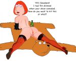 cleveland_brown crossover family_guy lois_griffin nude spread_legs tim_the_bear