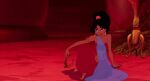  aladdin_(series) arabian_clothes black_hair braless breasts dark-skinned_female disney disney_princess evil_queen_jasmine gif ponytail princess_jasmine seductive 