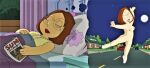 breasts crying_with_eyes_closed dancing dreaming erect_nipples family_guy glasses meg_griffin nude shaved_pussy thighs