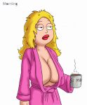 american_dad big_breasts francine_smith milf robe transparent_background