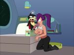 ass big_breasts bouncing_breasts cum cum_in_mouth cum_on_body deepthroat erect_nipples erect_penis fellatio futurama huge_penis leggings nibbler oral sfan thighs turanga_leela video webm