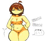 1girl 2d 2d_(artwork) aged_up alternate_version_available big_breasts big_thighs breasts brown_hair dark_nipples digital_media_(artwork) edit eks-out female_focus female_frisk female_human female_only frisk frisk_(undertale) huge_breasts huge_thighs human human_focus moldsmal naked_female nipples nude nude_edit nude_female pussy slime solo_female solo_focus thick_thighs third-party_source twitter undertale undertale_(series) video_game_character video_games white_background wiggle yellow_body yellow_skin