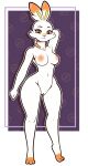  1girl big_ass big_breasts bunny cute kevwrite posing rabbit scorbunny seductive white_skin 