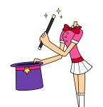  2024 headless headless_lottie holding_hat holding_wand la-artist322_(artist) lottie_(jjsponge120) lottie_the_wonder_girl magic magical_girl magician performance wand 