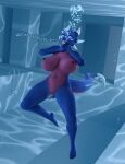  1girl 3d 3d_(artwork) activision anthro asphyxiation barefoot breasts cynder danil4h dragon drowning feet female furry huge_breasts navel nipples nude pussy scalie skinny_dipping solo spyro_the_dragon the_backrooms the_legend_of_spyro the_poolrooms underwater water 