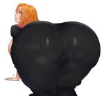 1girl 1girl ass ass_focus big_ass big_breasts bleach blue_eyes breasts clothed_female eye_contact favorite female_focus female_only huge_ass large_ass long_hair looking_at_viewer looking_back matsumoto_rangiku mature mature_female milileonaorochi orange_hair solo_female solo_focus tagme tight_clothing