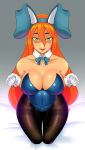 1girl ben_10 ben_10:_alien_force bunny_ears bunnysuit cartoon_network donchibi female_focus female_only green_eyes gwen_tennyson long_hair looking_at_viewer orange_hair wide_hips wide_thighs