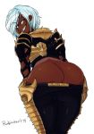 ass big_ass dark-skinned_female dark_skin dat_ass mooning original original_character radlionheart smiling solo