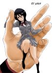  1boy 1girl black_hair bleach kuchiki_rukia legs long_legs mature_female medium_hair miniskirt rukia_kuchiki school_uniform sexually_suggestive short_hair skirt sushisalmon95 uniform white_background 