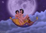  abs abu_(aladdin) aladdin aladdin_(series) alluring babe beautiful black_hair breasts collarbone disney earrings enchantedhentai.com full_moon girl_on_top hair husband husband_and_wife legs lipstick love magic_carpet monkey moon muscle night nipples nude on_top penis princess_jasmine pubic_hair pussy reverse_cowgirl_position sex spread_legs stars vaginal wife 