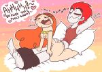 bed crossover girl_on_top jack_spicer male/female orange_hair powerpuff_girls princess_morbucks princesscallyie red_hair reverse_cowgirl_position sex xiaolin_showdown