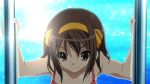 anime gif haruhi_suzumiya pool suzumiya_haruhi_no_yuuutsu swimsuit the_melancholy_of_haruhi_suzumiya