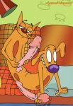 boner cat catdog catdog_(series) dog handjob masturbation selfcest