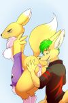  blush digimon licking_pussy lonbluewolf renamon 