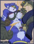  anthro_ears anus arashidrgn_(colorist) blue_hair bottomless breast_sucking coils femsub furry glasses hypnotic_eyes kaa_eyes krystal nintendo open_clothes open_mouth pussy_juice pussylicking saliva short_hair snake star_fox stockings tail tattoo topless yawg 