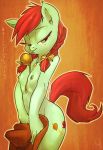 anthrofied atryl candy_apples_(mlp) come_hither covering_crotch cowboy_hat cutie_mark friendship_is_magic furry horse looking_at_viewer my_little_pony pony