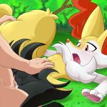  braixen female_pokemon human_male nintendo pokemon 