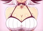 1girl bell_collar big_breasts bouncing_breasts cat_bell catgirl cleavage female_only gif huge_breasts solo solo_female