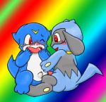 2boys digimon male_only multiple_boys pokemon riolu veemon