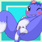  animal_crossing blue_fur bouquet_(doubutsu_no_mori) cat_ears catgirl doubutsu_no_mori furry nintendo nude_female rosie_(animal_crossing) tail 