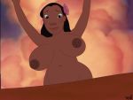 animated arms_up belly bouncing_ass dark-skinned_female dark_nipples dark_skin disney erect_nipples flower_in_hair gif gigantic_breasts gigantic_nipples huge_ass huge_breasts kristina_milan lilo_and_stitch loop nani_pelekai poivoit swinging_breasts