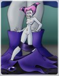 dc_comics dcau giantess jinx naga_(artist) raven_(dc) shrunk teen_titans tiny