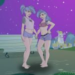 2girls belly braces friendship_is_magic kevinsano muh-arts my_little_pony navel