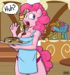 2014 absurd_res anthro apron big_breasts blue_eyes blue_fur blush breasts carrot_cake cleavage clothed clothing cup cutie_mark earth_pony eating equine female food friendship_is_magic fur furry group hair hi_res horse male mammal mrs._cake my_little_pony open_mouth pancake pink_fur pink_hair pinkie_pie pony strangerdanger tongue tongue_out