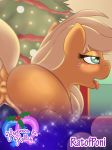 anus applejack ass christmas friendship_is_magic hooves_&_holly my_little_pony pussy ratofponi tongue vaginal