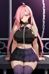  1girl ai_generated big_breasts cleavage long_hair nenefthivt pink_hair shirt skirt solo tagme vtuber 