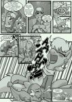  bottomless comic friendship_is_magic licking miss_harshwhinny monochrome my_little_pony pussy spike_(mlp) squirting tongue 