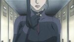  bodysuit deadman_wonderland gif makina_(deadman_wonderland) screencap unzipped_bodysuit unzipping 