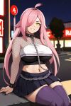  1girl ai_generated big_breasts cleavage long_hair nenefthivt pink_hair shirt skirt solo tagme vtuber 