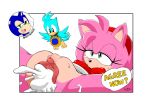  after_sex amy_rose anthro avian bedroom_eyes big_breasts bird bodily_fluids breasts clothing coolblue cum cum_in_pussy cum_inside cum_overflow duo eulipotyphlan excessive_cum excessive_genital_fluids flicky genital_fluids genitals hedgehog leaking_cum looking_pleasured male male/female mammal narrowed_eyes on_model orgasm_face plump_labia pussy seductive sega sex sonic_adventure sonic_the_hedgehog sonic_the_hedgehog_(series) spread_legs spreading stretched_pussy torogao underwear 