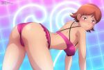  1girl alluring ass big_breasts bikini digimon digimon_adventure orange_hair posing red_eyes sora_takenouchi takenouchi_sora zel-sama 