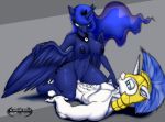 2014 alicorn anthro areola big_breasts breasts cowgirl_position da_goddamn_batguy duo equine erect_nipples erection female friendship_is_magic furry horn huge_breasts male mammal my_little_pony navel nipples nude penetration penis princess_luna pussy riding royal_guard_(mlp) sex smile unicorn vaginal_penetration wings