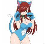 cat_ears cat_tail cosplay erza_scarlet fairy_tail hfxpins neko red_hair