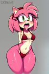 ai_generated amy_rose bikini fanart hedgehog_girl mobians.ai