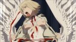  blonde_hair blood_on_face dungeon_meshi edit falin_touden medium_breasts monster_girl nekom14 nipples screencap short_hair torn_clothes wings 