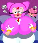 2girls 3barts amy_rose breast_grab breasts drooling female female/female female_only female_pov groping_breast huge_breasts lumina_flowlight pinching_nipples pov sega sonic_shuffle sonic_the_hedgehog_(series) yuri