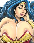  armor big_breasts black_hair blue_eyes dc dc_comics diana_prince feli13erto tiara wonder_woman 