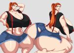 ben_10 gigantic_ass gigantic_breasts gohu13 green_eyes gwen_tennyson hourglass_figure orange_hair ponytail voluptuous