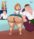 1boy 1girl 20th_century_fox ass_focus backboob big_ass big_breasts boob_window clothed dat_ass epic_games family_guy female female_focus fortnite huge_ass lois_griffin male mature_female milf nipples_visible_through_clothing no_panties no_underwear peter_griffin trz_lettuce underass