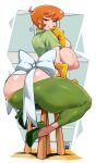 1girl alternate_version_available ass bayeuxman breasts cartoon_network dexter's_laboratory dexter's_mom female hips huge_ass huge_breasts light-skinned_female light_skin mature_female milf naughty_face nipples orange_hair sideboob solo thick_thighs thighs wide_hips