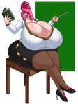  gigantic_ass gigantic_breasts glasses hourglass_figure master_erasis pink_eyes pink_hair teacher voluptuous 