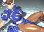 1girl 1girl asian_female big_breasts brown_hair capcom chinese_clothes chun-li clothed clothed_female female_focus female_only hair_bun high_res kotoyoshi kotoyoshi_yumisuke long_hair mature mature_female solo_female solo_focus street_fighter video_game_character video_game_franchise