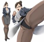  1girl 1girl 1girl asian asian_female ass big_ass big_breasts breasts brown_hair capcom chun-li clothed clothed_female female_focus female_only glasses hair_bun high_heels long_hair mature mature_female pantyhose shibusun smile solo_female solo_focus street_fighter teacher thick_thighs tied_hair video_game_character video_game_franchise 