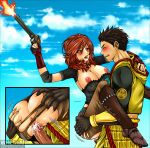 couple ieyasu_tokugawa kitsune999 red_hair saika_magoichi sengoku_basara sex vaginal